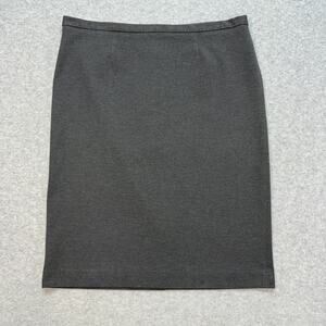 Simply Vera Vera Wang Straight & Pencil Skirt Womens L Gray Knee Length Back Zip